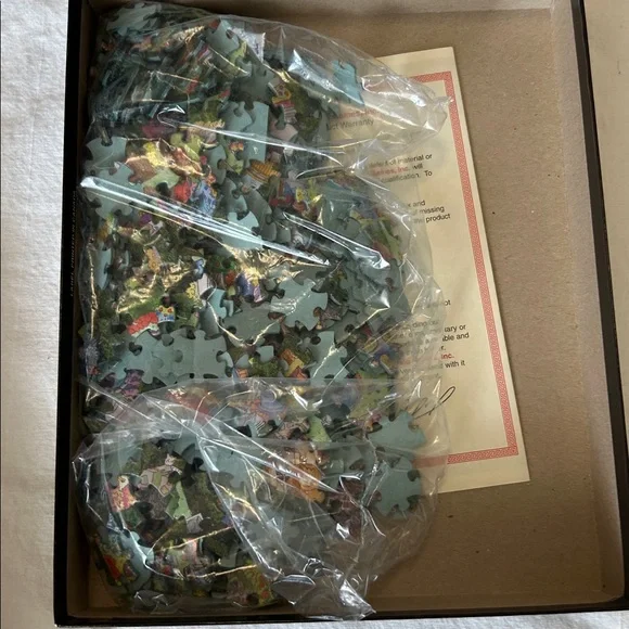 Lost in a Jigsaw - Brown Diagonal Maze Puzzle - Picture 2 of 3